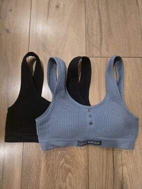 Lucky Brand Waffle Knit Sports Bar/Bralette